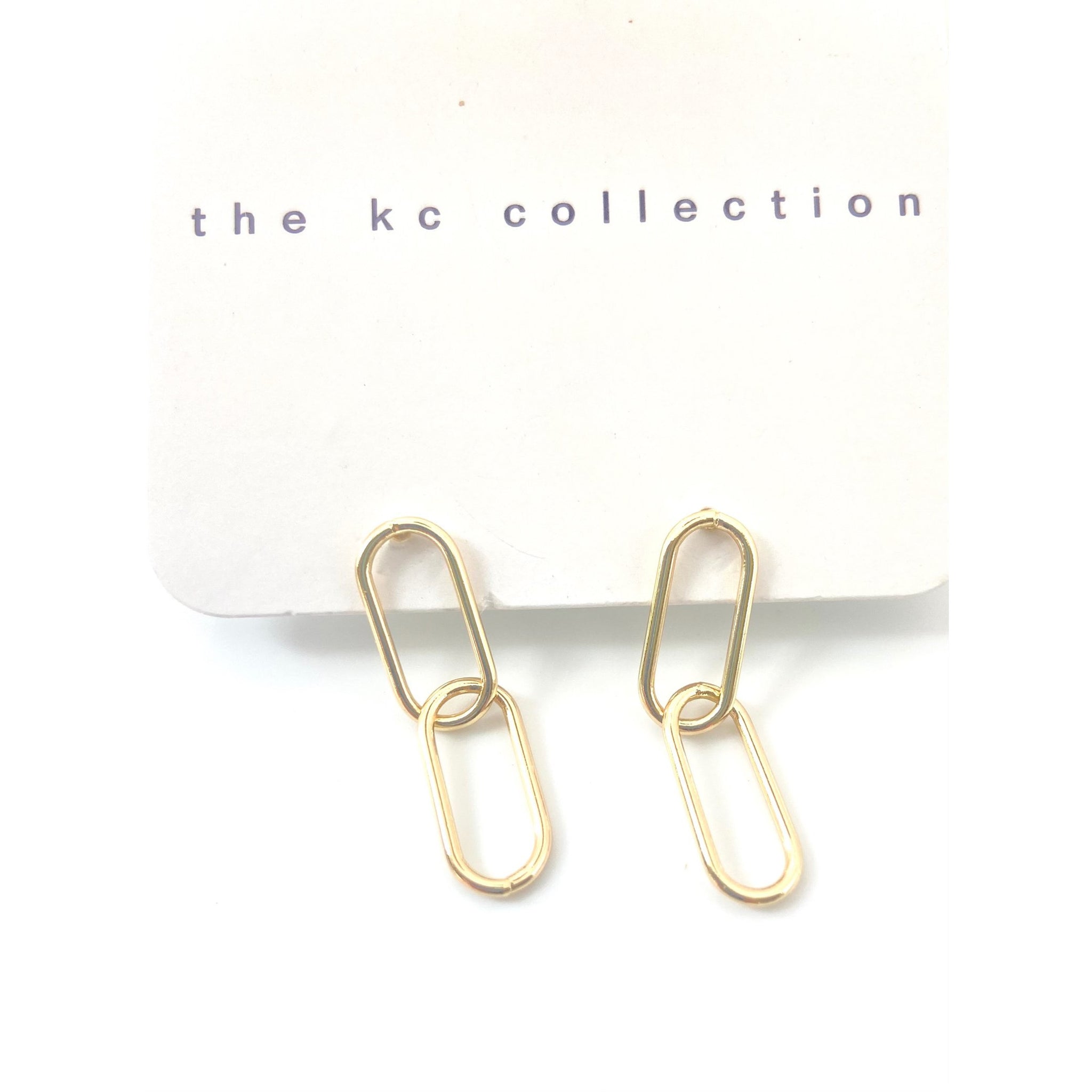 18k Gold Filled 2 Chain Link Earrings