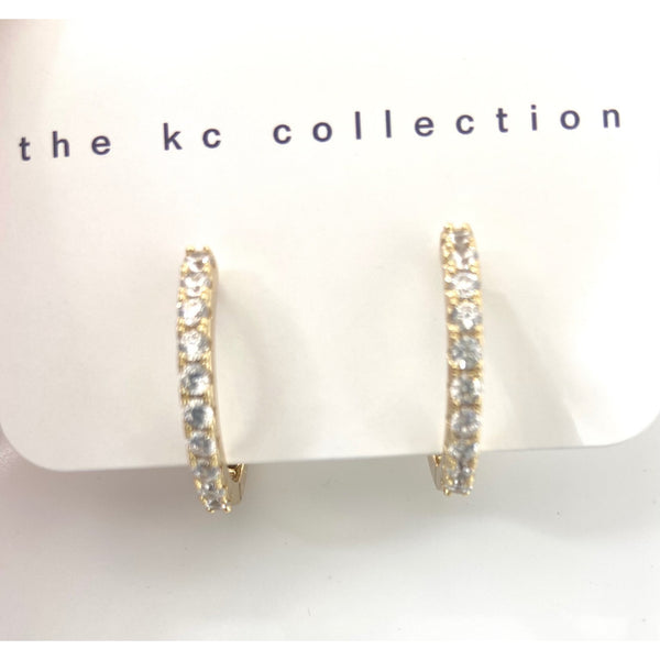 Gold Filled Hoop Earring with CZ