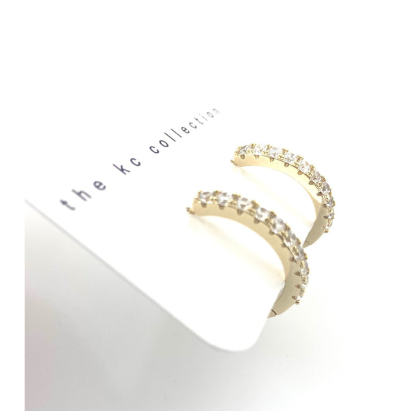 Gold Filled Hoop Earring with CZ