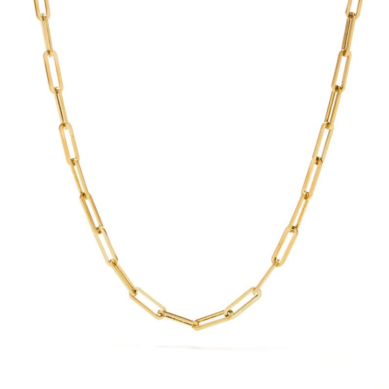 Gold Filled Paperclip Necklace